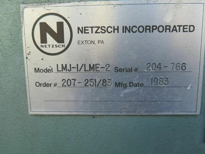 USED NETZSCH Does Not Apply