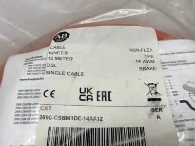 NEW ALLEN-BRADLEY SER. A KINETIX SINGLE CABLE, DSL 12M NON-FLEX