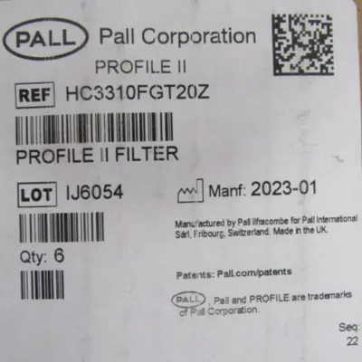 NEW BOX OF 2EA PALL HC3310FGT20Z PROFILE II COMPRESSOR FILTER