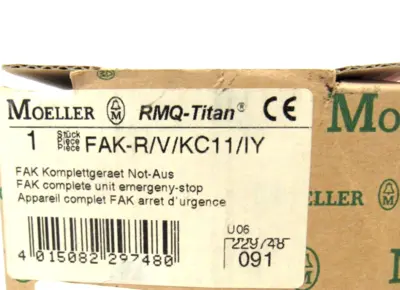 NEW MOELLER FAK-R/V/KC11/IY EMERGENCY STOP FAKRVKC11IY