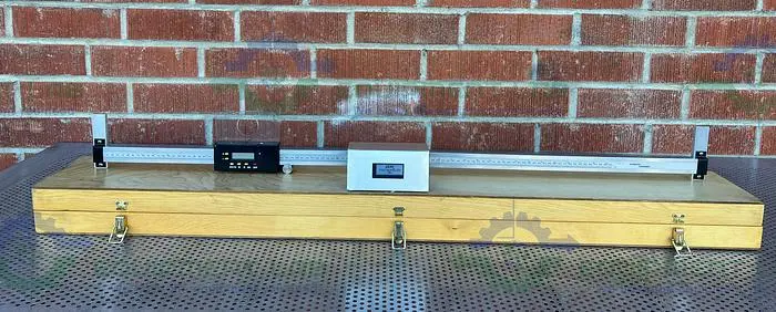 Used BETA PRECISION INDUSTRIES PEAK STAND MICROSCOPE 50X W/ ELECTRONIC RULER 40" Measuring Microscopes California US | Equipment Lab #488345