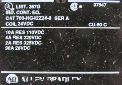 NEW ALLEN BRADLEY 700-HG42Z24-6 POWER RELAY SER.A 700HG42Z246