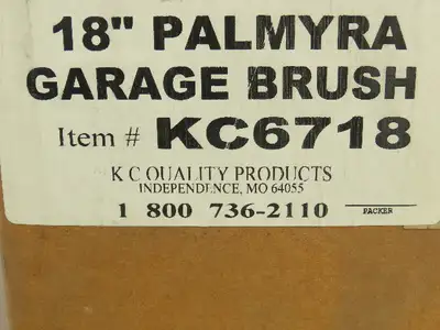 18" Garage Shop Brush Wooden Push Broom Head 4" Palmyra Fill  Lot of 6