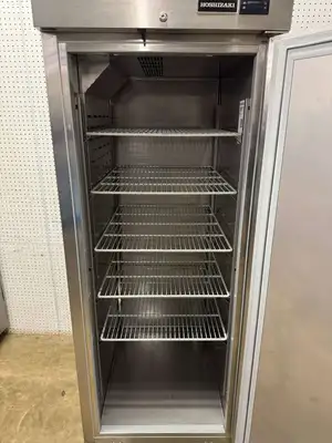 Used Hoshizaki Used 27 1/2" Hoshizaki R1A-FS Stainless Solid Door Reach-In Refrigerator - TH1 Refrigerators Illinois US | Falcon Restaurant Supply #1374365