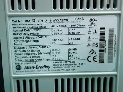 NEW ALLEN BRADLEY 20AD2P1A3AYYAEC0