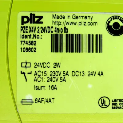 USED PILZ PZE X4V 2/24VDC 4N/O FIX