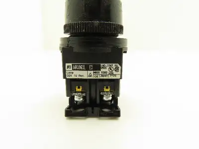 Fuji Electric Yellow Illuminated Push Button 30mm 600V 10A 30v Bulb Lot of 4