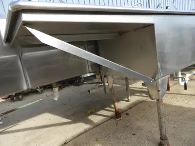 Used Falcon Restaurant Supply Used 2 Bay Stainless Steel Commercial Sink with Twist Drains - SS23 Sinks Illinois US | Falcon Restaurant Supply #1376466