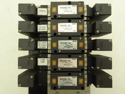 SMC NVV5FS3-01T-101  10-Station Pneumatic Solenoid Valve Manifold NVFS3300-5FZ