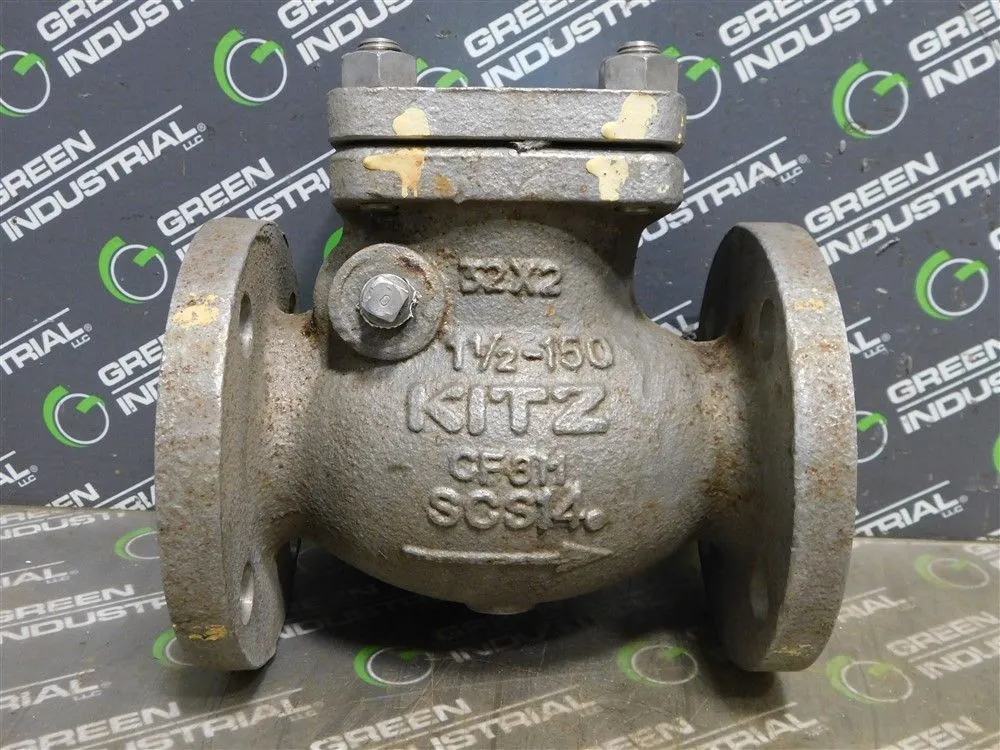 1-1/2" KITZ K150UOAM Stainless Steel Swing Check Valve Body Class 150 CF8M Used