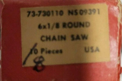 8 Pcs Simonds 6" x 1/8 Round Chain Saw Files 73-730110 NS 09391 New