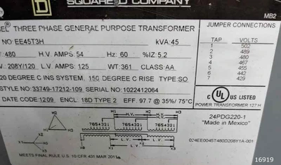 USED SQUARE D 30 KVA