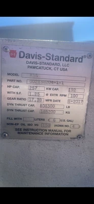 2017 DAVIS STANDARD 3.5" GEAR BOX Extrusion Other, Extruder Gearbox | Mark One Machinery (2)