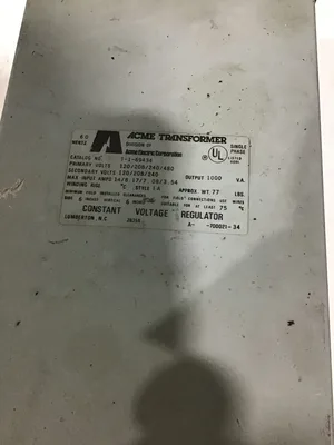 ACME Electric T-1-69434 Single Phase Transformer