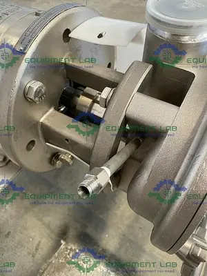 USED FRISTAM FZX2100 3 HP CENTRIFUGAL PUMP ON STAINLESS STEEL ROLLING CART W/ CONTROLLER
