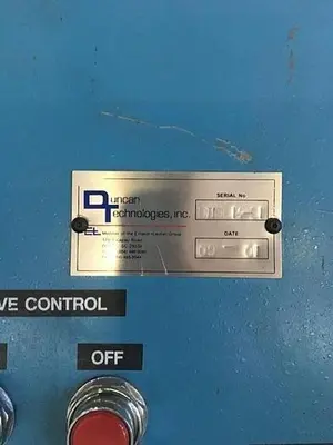 88" WIDE DUNCAN TECHNOLOGIES INSPECTION REWINDER