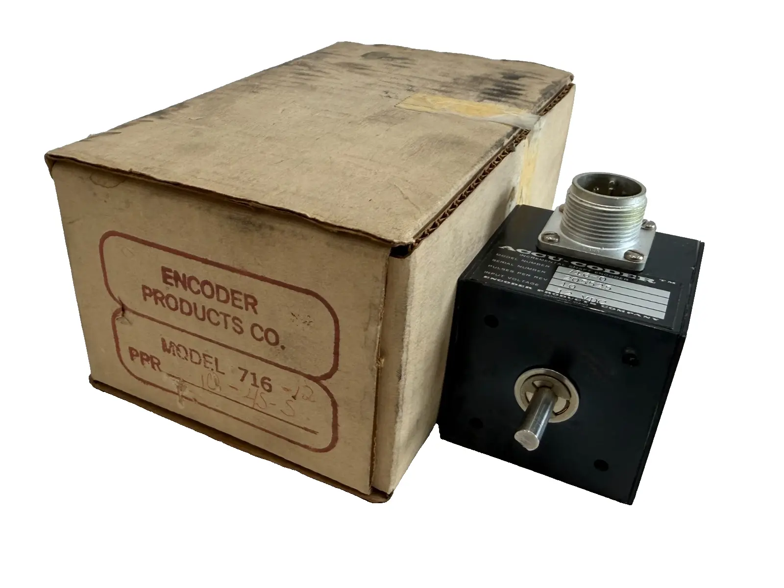 NEW ACCU-CODER 716-0 INCREMENTAL SHAFT ENCODER 12VDC 7160