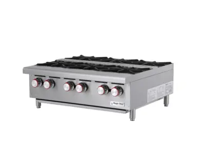 Magic Chef 36 IN. COMMERCIAL 6-BURNER COUNTERTOP GAS HOTPLATE IN STAINLESS STEEL