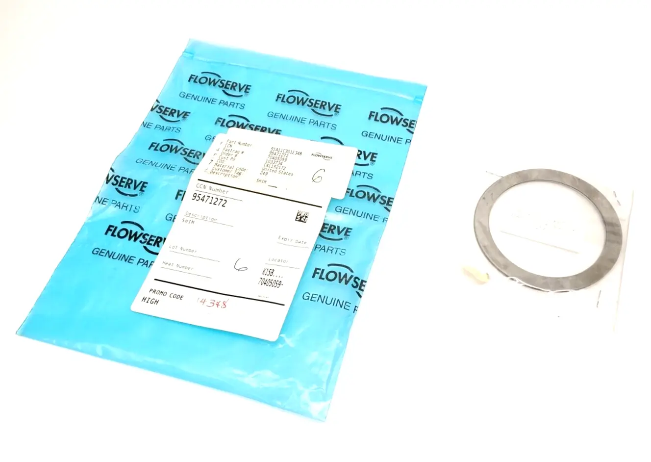95471272, 91A11C301E348 | Flowserve Metallo Gasket 91A11C301E348 Shim 95471272 LOT OF 6 - New