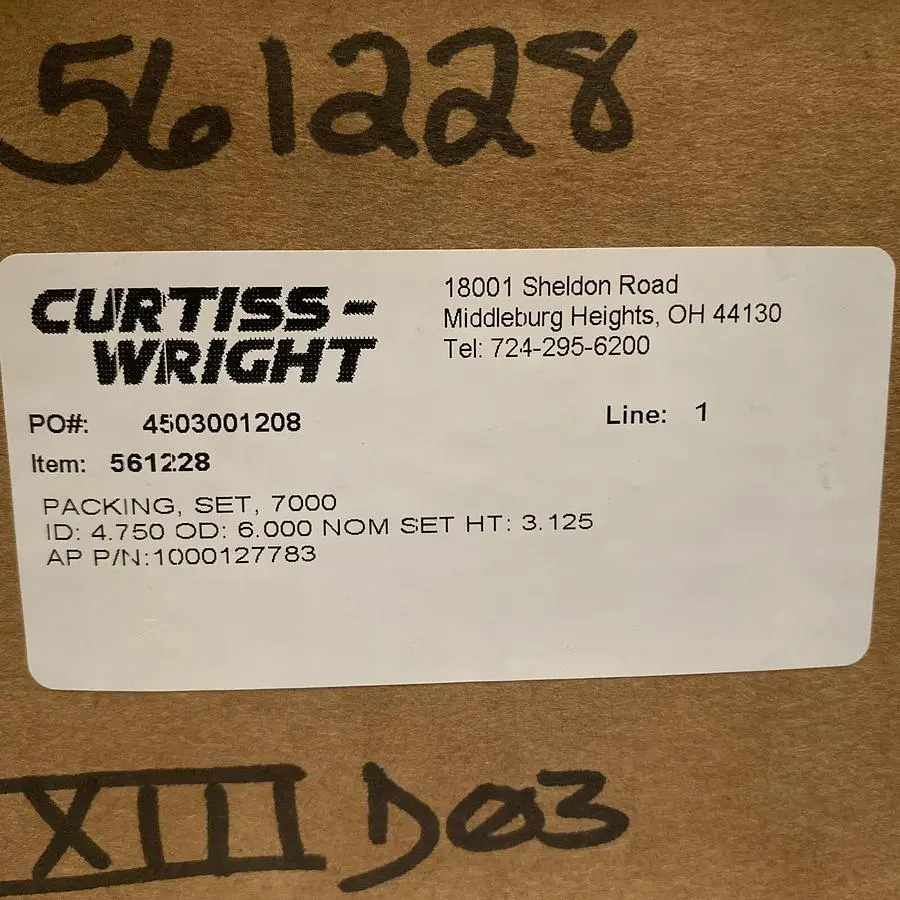 New | in-Stock CURTISS-WRIGHT 1000127783 Pump & Valve Parts Ohio US | Surplus Asset Holdings #1243581