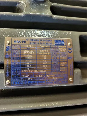 NEW TECO WESTINGHOUSE 30 HP