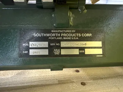 2500 LBS X 48" X 44" SOUTHWORTH MODEL #LS2.5-36 BACKSAVER  HYDRAULIC SCISSOR LIFT & TURN TABLE , 110V: STOCK #20509