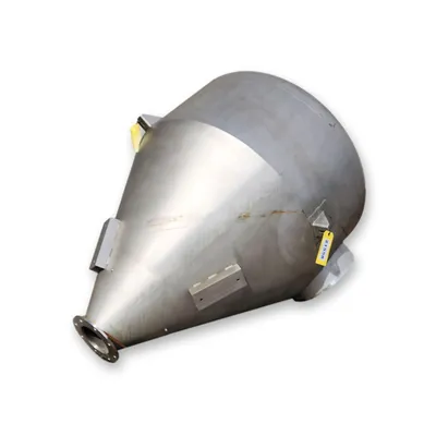 Used Stainless Steel Cone Bottom Hopper Bin 30 Cu/Ft