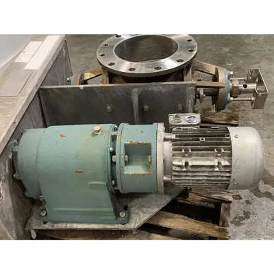 Used 10" dia. Semco Flo-tronics Rotary Airlock Feeder Stainless Steel Valve