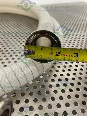 USED SANI TECH STHT-WR-1000 120" SILICONE HOSE W/ 1" SANITARY FITTING