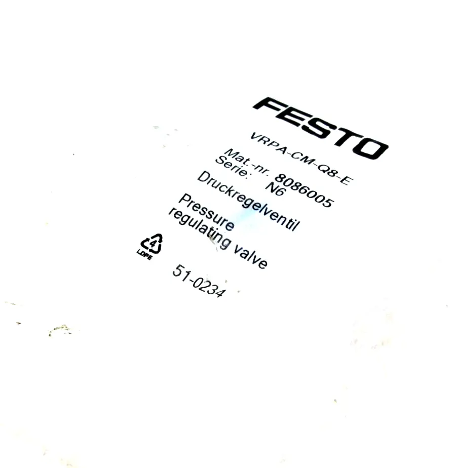 NEW FESTO VRPA-CM-Q8-E PRESSURE VALVE VRPACMQ8E