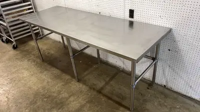 Used Falcon Restaurant Supply, Inc. Used 84" x 30" Stainless Steel Table - TH6-2 Food Prep Tables Illinois US | Falcon Restaurant Supply #1373560