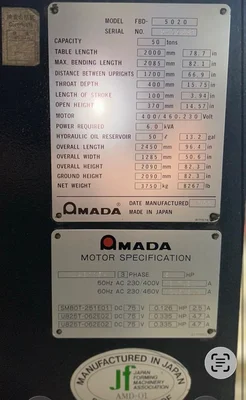 Used 1995 AMADA FBD-5020E Press Brakes Georgia US | The Equipment Hub #1371477