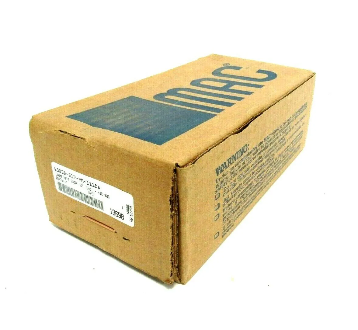 NEW MAC VALVES 6323D-517-PM-111DA SOLENOID VALVE 13698 6323D517PM111DA