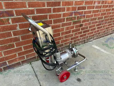 USED FRISTAM FPX731-160 CENTRIFUGAL PUMP W/STAINLESS 1 1/2 HP MOTOR, 480V, CONTROLLER