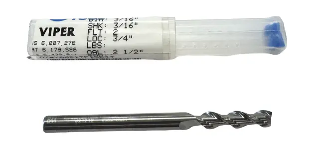 Destiny Tool 3/16" Carbide End Mill 2 Flute