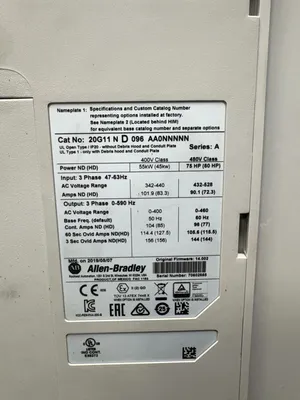 ALLEN BRADLEY 20G11ND096AA0NNNNN Electrical/PLC/Automation | ESS Industrial Equipment Sales (12)