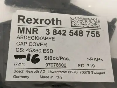 USED BOSCH REXROTH CAP COVER 45X60 ESD