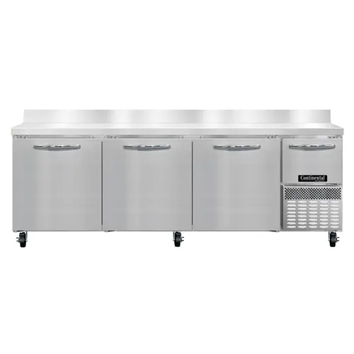 Continental RA93NBS 93" Worktop Refrigerator W/ (4) Sections, 115v
