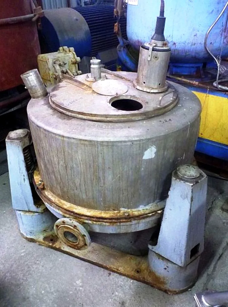 Sangerhausen FZPO 850C perforate basket centrifuge, 316SS.