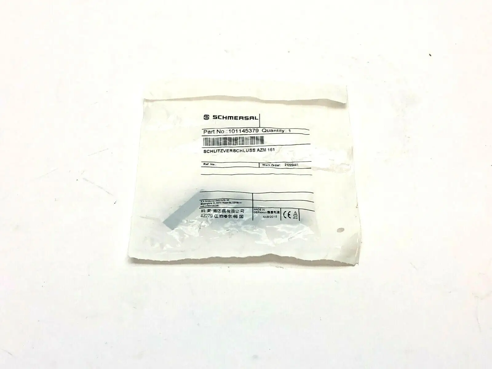 101145379 | Schmersal  Slot Sealing Plug Kit - New