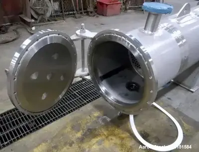 Used Paget 316L Stainless Steel Shell & Tube Heat Exchanger – 564 Sq. Ft., Horizontal