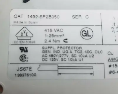 USED ALLEN-BRADLEY 1492-SP2C030