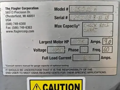 FLAGLER L-2510-OB-R ROLL FORMERS | Machinery Network (2)