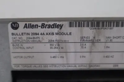 ALLEN BRADLEY 2094-BMP5 ALLEN BRADLEY KINETIX 6000 AXIS MODULE STOCK 5046