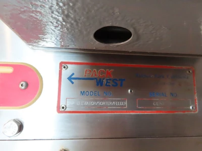 USED PACK WEST ELEVATOR / SORTER / FEEDER MACHINE