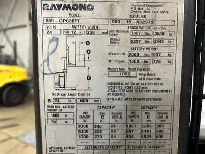 Used 2016 RAYMOND 550OPC30TT Misc Forklifts Illinois US | Somerset Equipment Sales #1542919