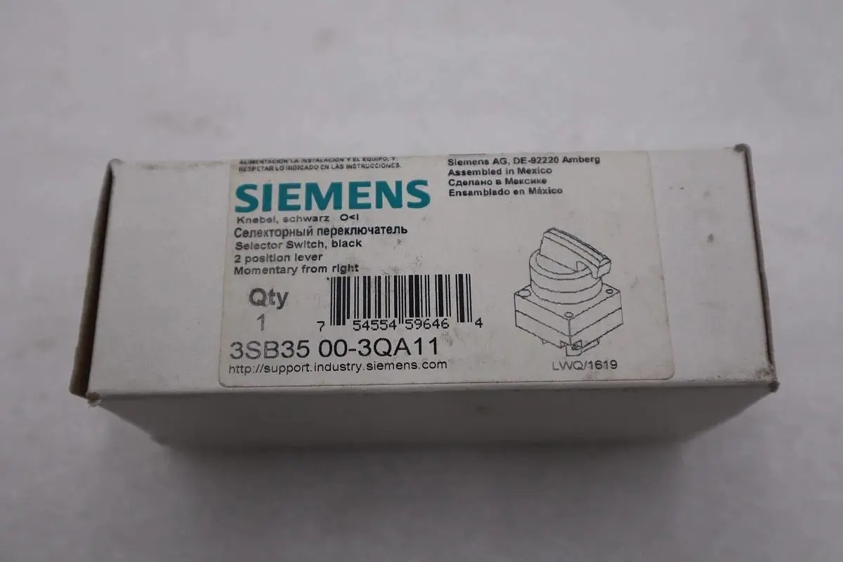 NEW OPEN BOX SIEMENS 3SB35 00-3QA11 Lever Momentary Selector Switch STK H70A