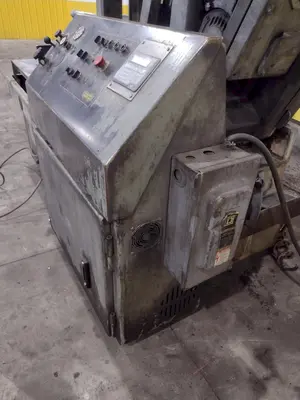 16" x 16" HYD-MECH MODEL #M-16A AUTOMATIC HORIZONTAL BANDSAW WITH POWER MITRE SWIVEL: STOCK #23419