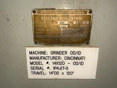 Used CINCINNATI 14X120  OD/ID Universal Cylindrical Grinders Ohio US | HGR 24 #1437878