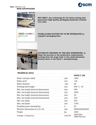 USED 2020 SCM PACK C100